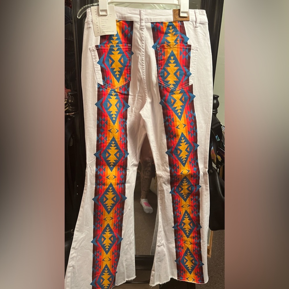 Brand new never worn!!! Super cute flares! Western Boho